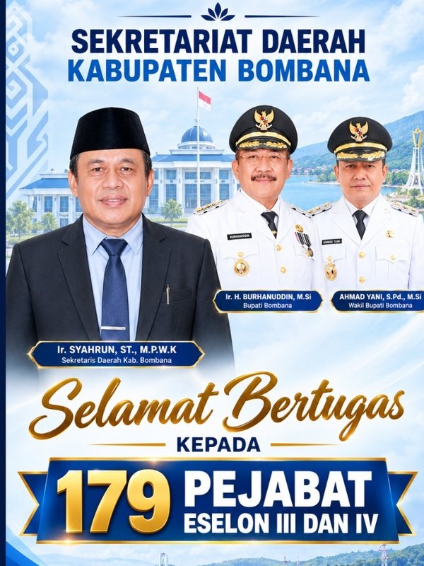 Selamat Bertugas Pejabat Eselon III dan IV